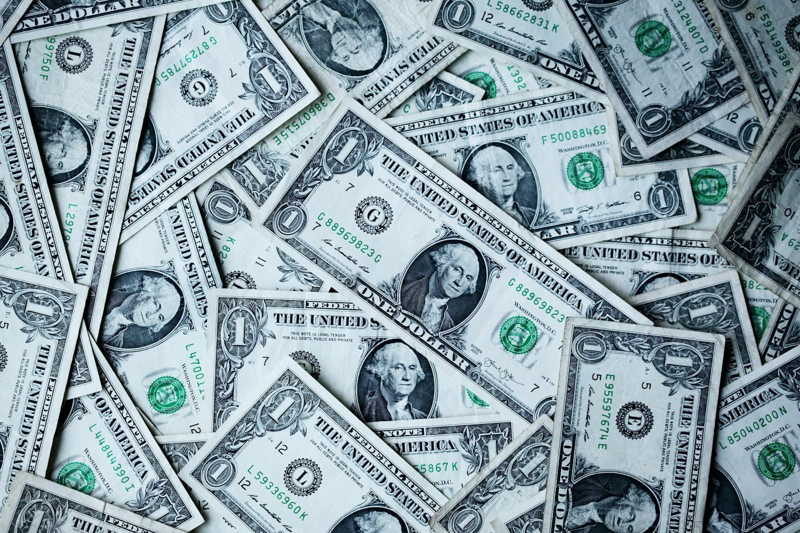 International currency notes and coins representing exchange rate calculation and currency conversion